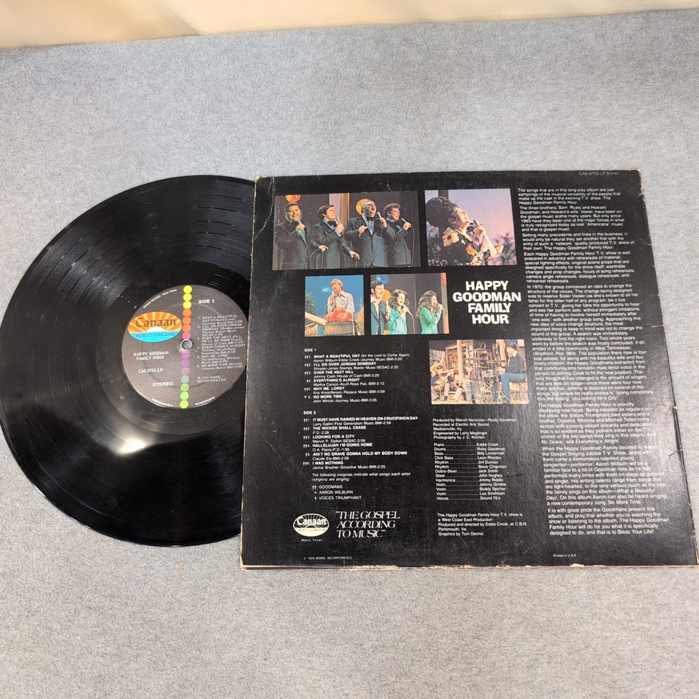 Happy Goodman Family Hour Vinyl LP What a Beautiful Day Canaan CAS-9755-LP VG - Picture 2 of 2
